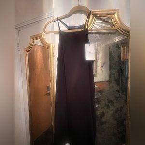 Theory - black square neck mini dress - size P - never worn